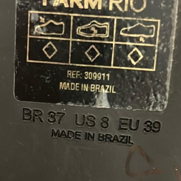 Farm Rio,Ruffle Crochet Slide Sandals,Tri-Layered Weave,w/Farm-Rio Bag, Size 8 - Picture 5 of 7